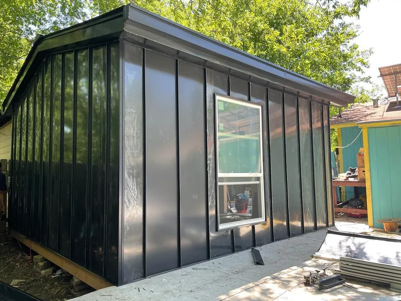 Black standing seam metal wall panels for Metal Roof Installation in Fairfax